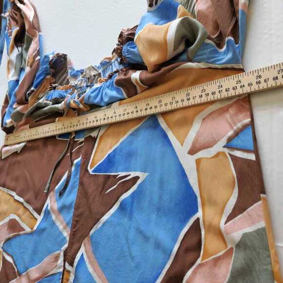 ❤️ 4/$20 Perch Blu Pepper Do It All top Women's 2XL Abstract peasant Keyhole tie - Picture 6 of 16